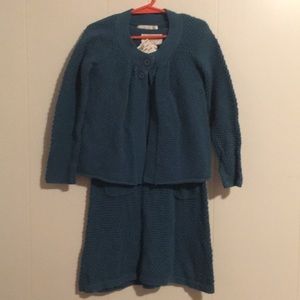 Strasburg sweater dress and cardigan